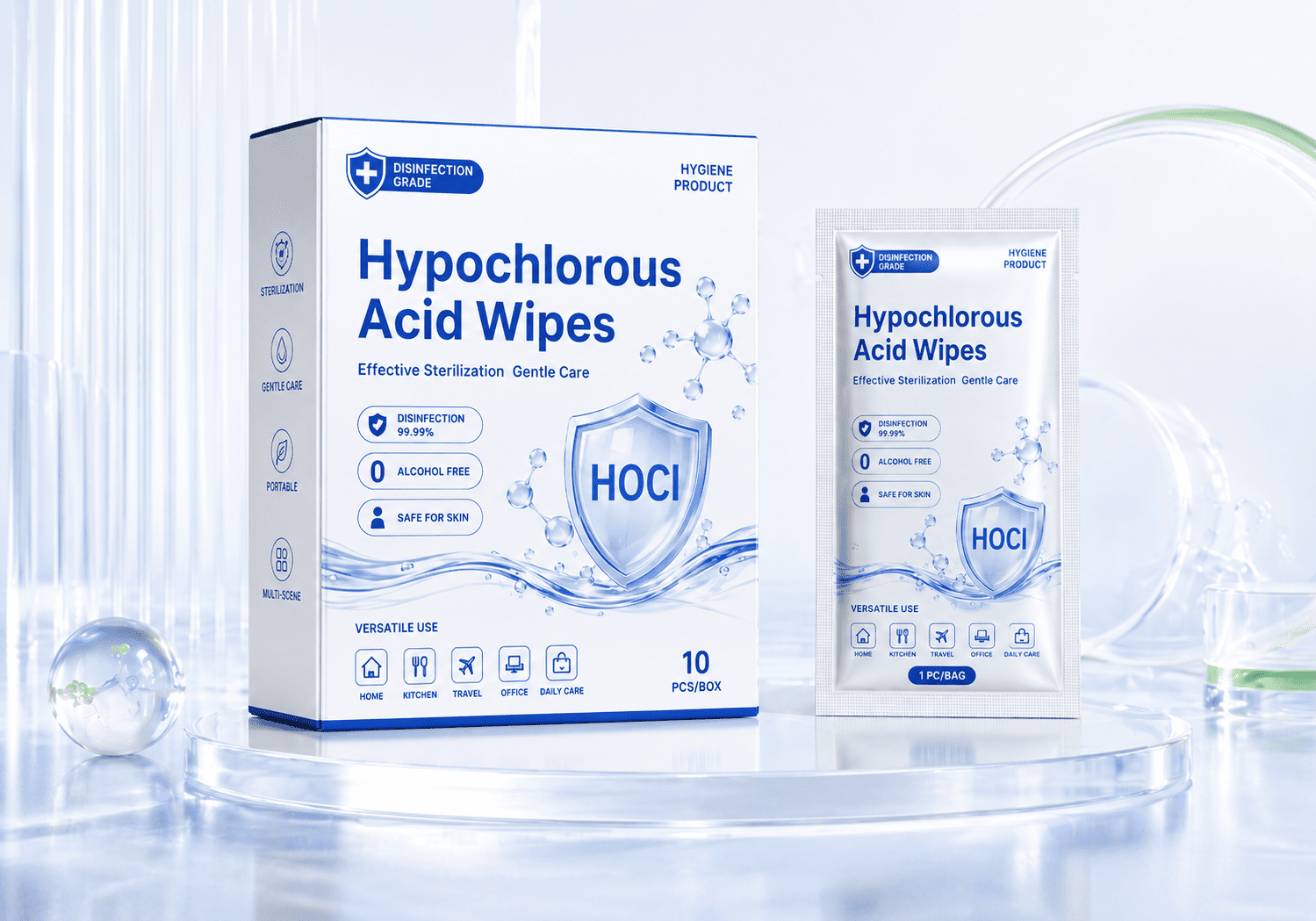 Hypochlorous Acid Wipes