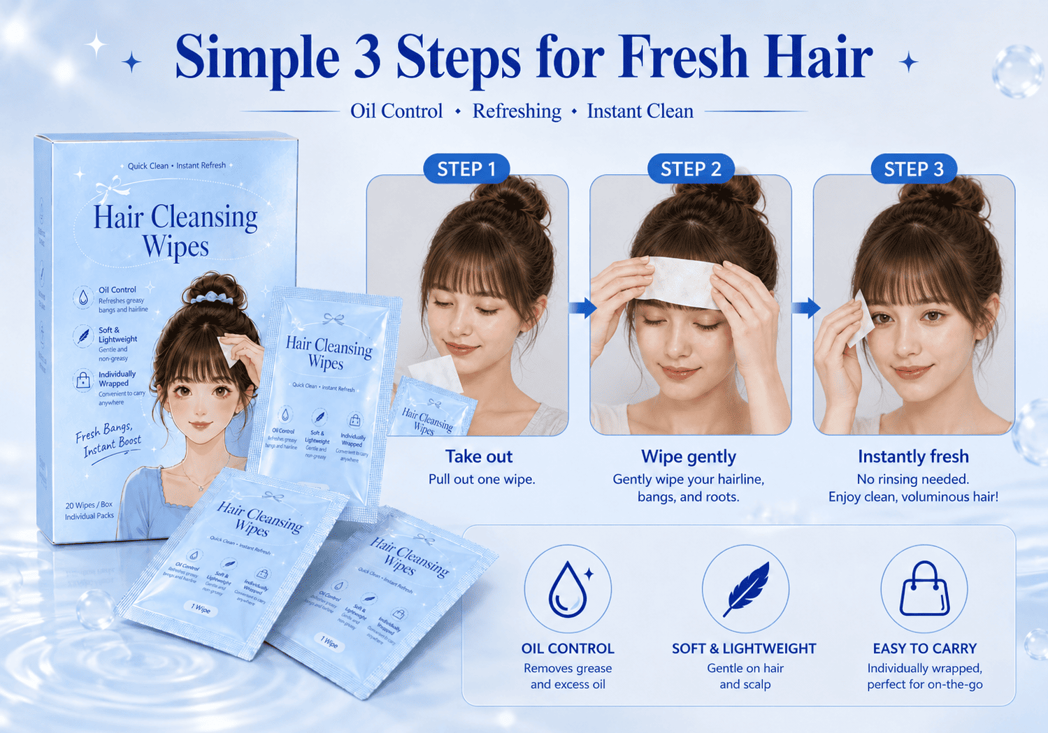 Hair Cleansing Wipes