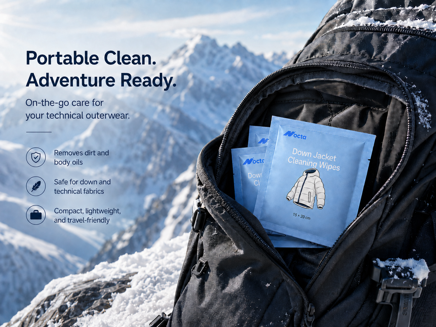 Down Jacket Cleaning Wipes