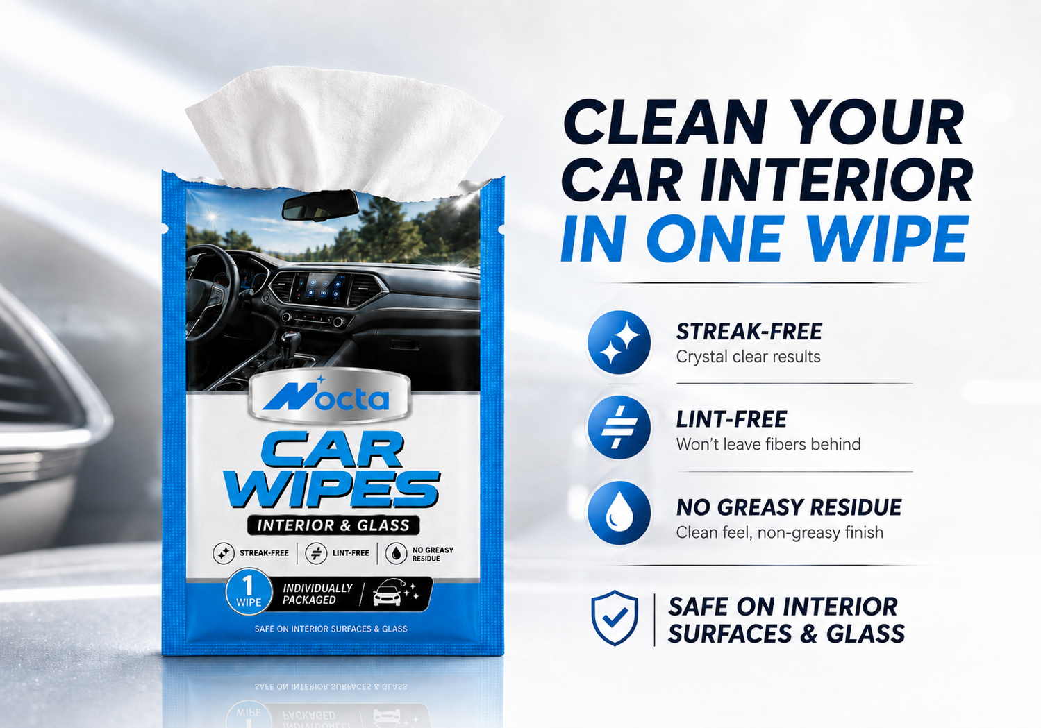 Car Interior & Glass Cleaning Wipes Car Interior & Glass Cleaning Wipes