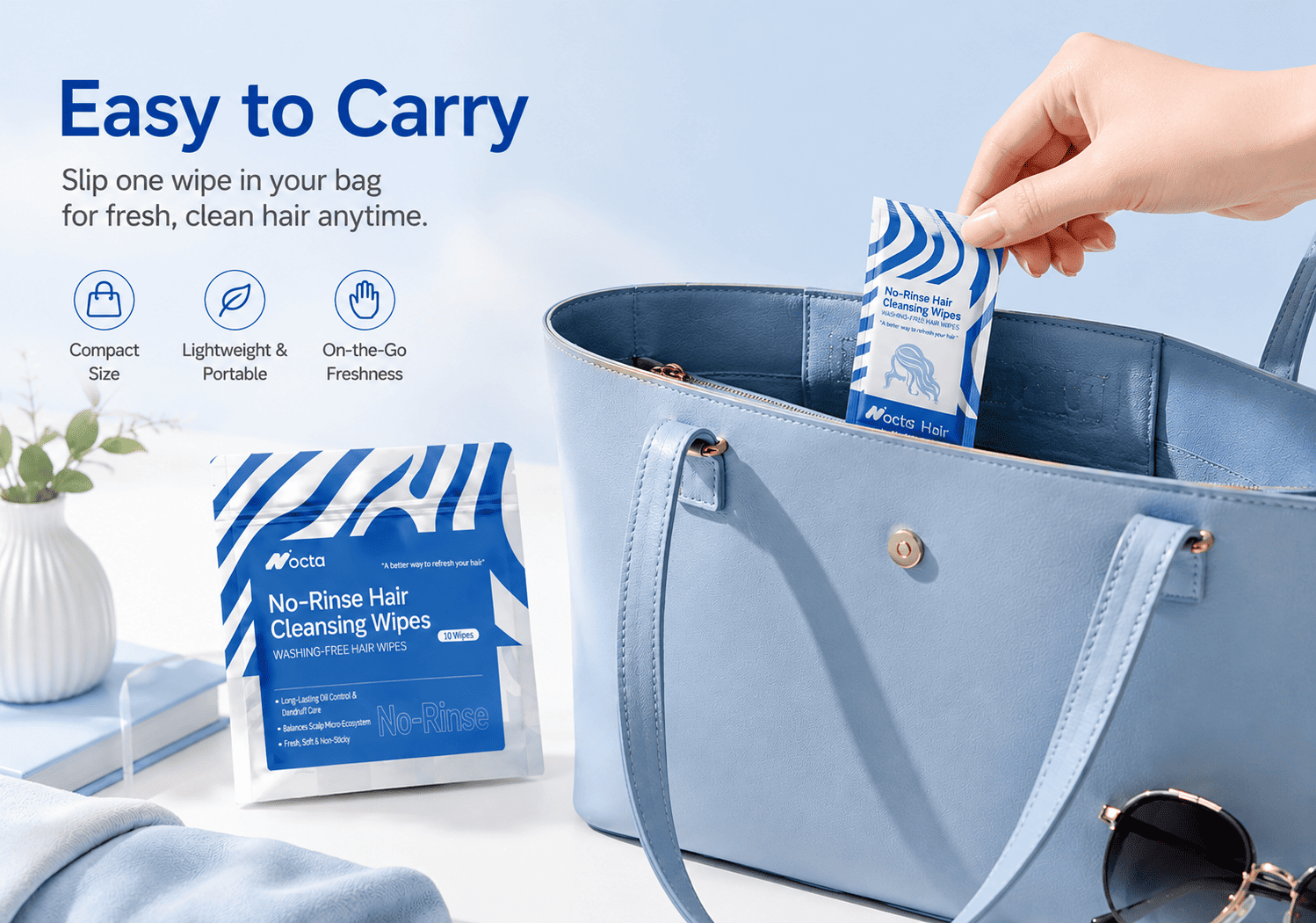 No-Rinse Hair Cleansing Wipes