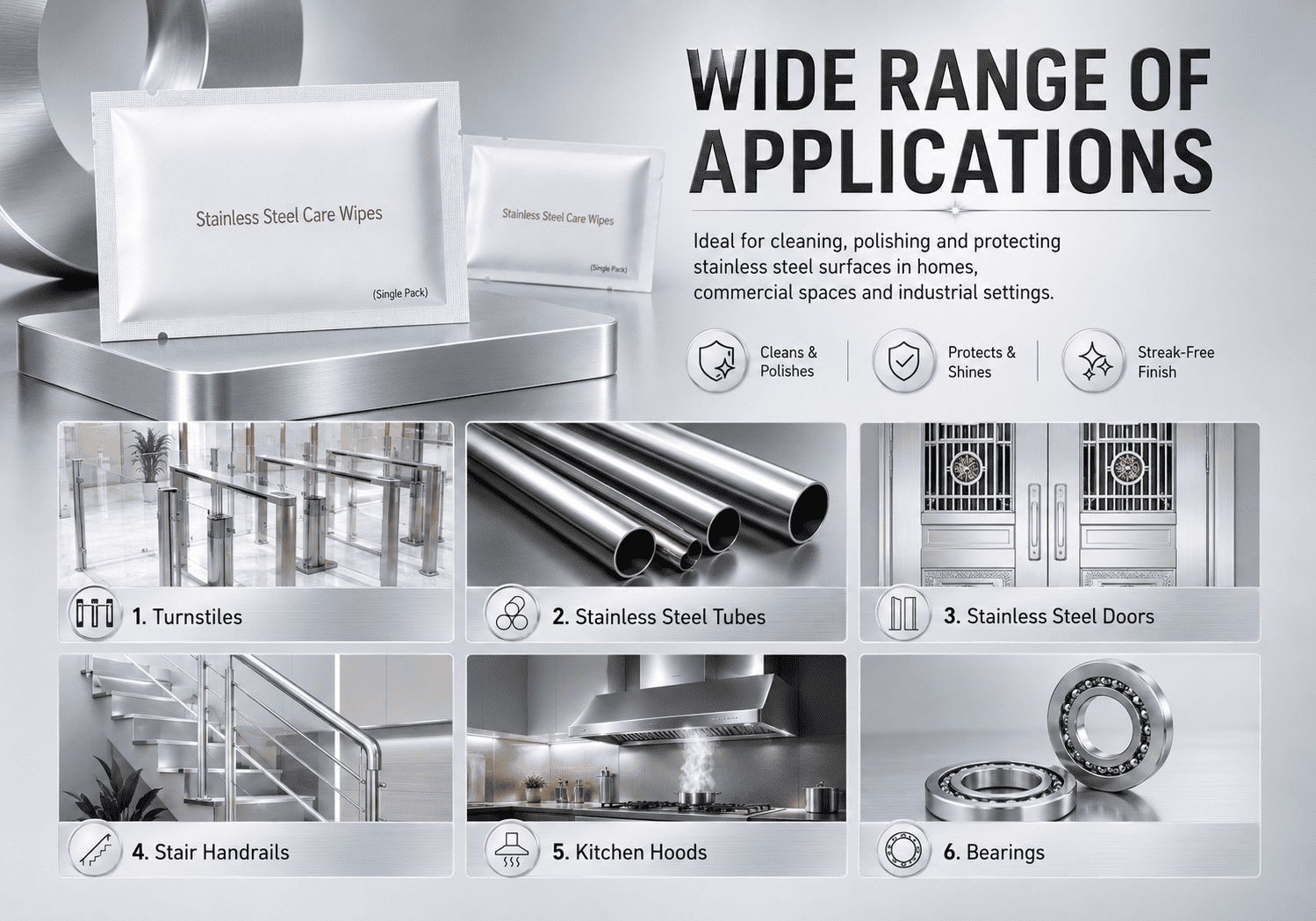 Wet Wipes for Stainless Steel Wet Wipes for Stainless Steel
