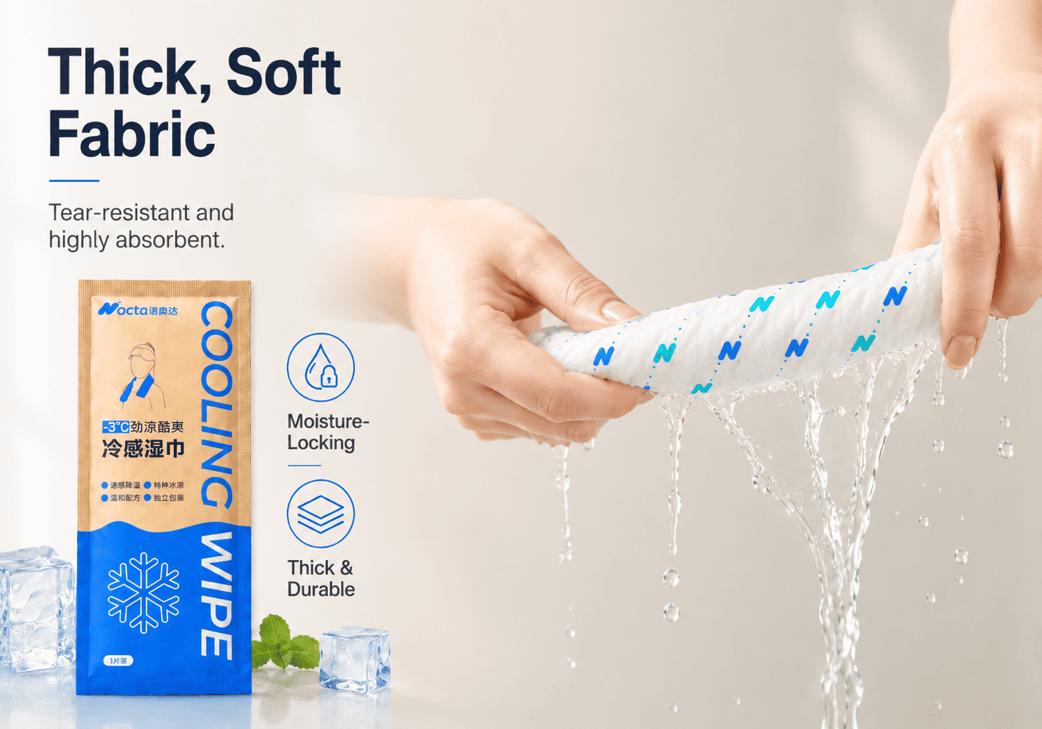 Cooling Wipes(Large Size Towel Wipes) Cooling Wipes(Large Size Towel Wipes)