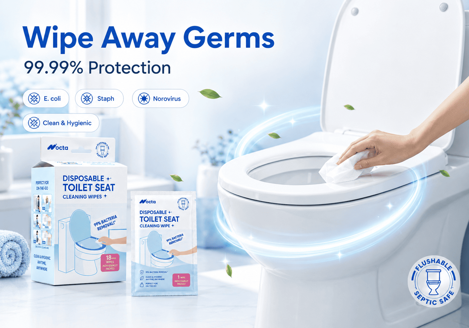 Disposable Toilet Seat Cleaning Wipes Disposable Toilet Seat Cleaning Wipes