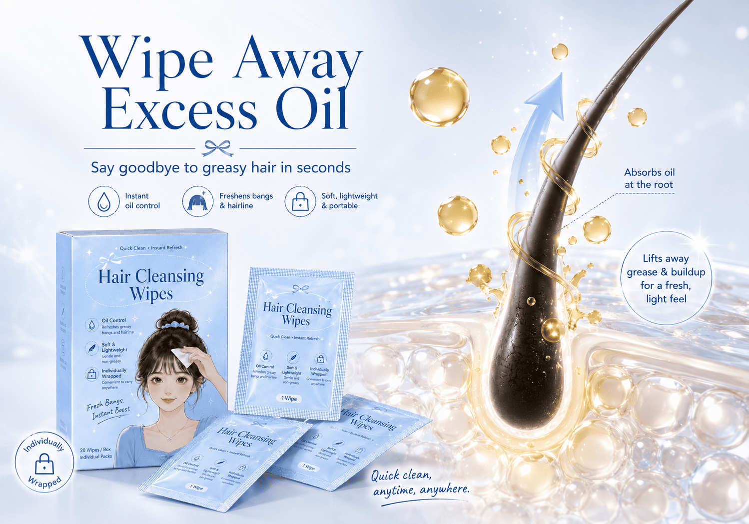 Hair Cleansing Wipes
