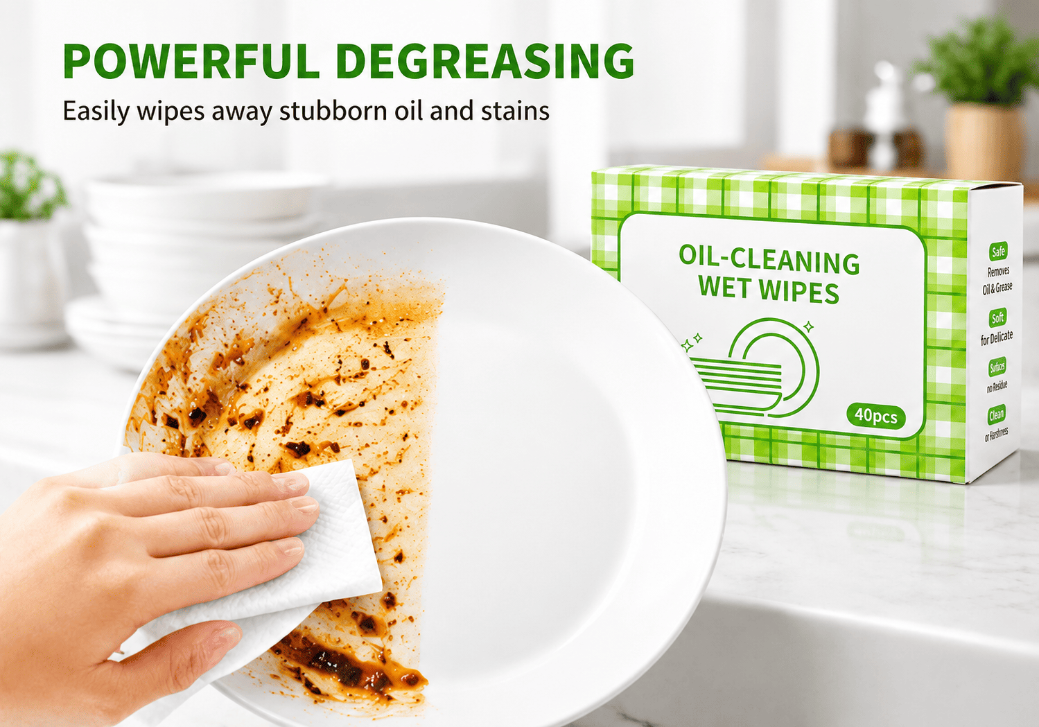 Kitchen Degreasing Wipes