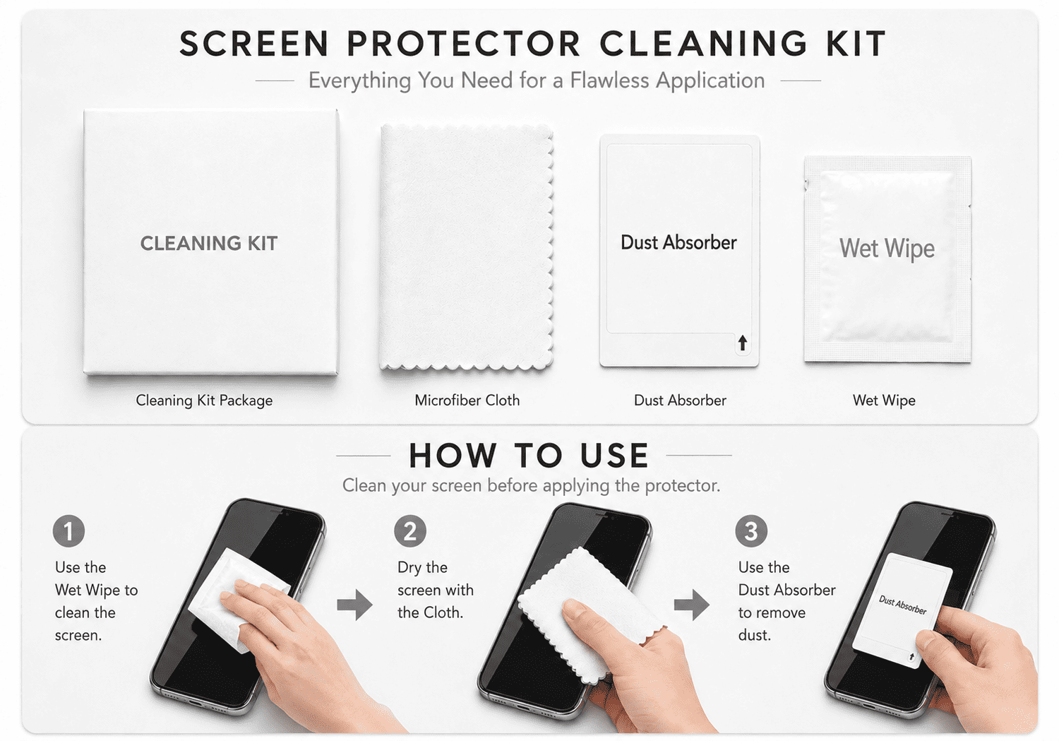 Lens Tempered Glass Installation Kit