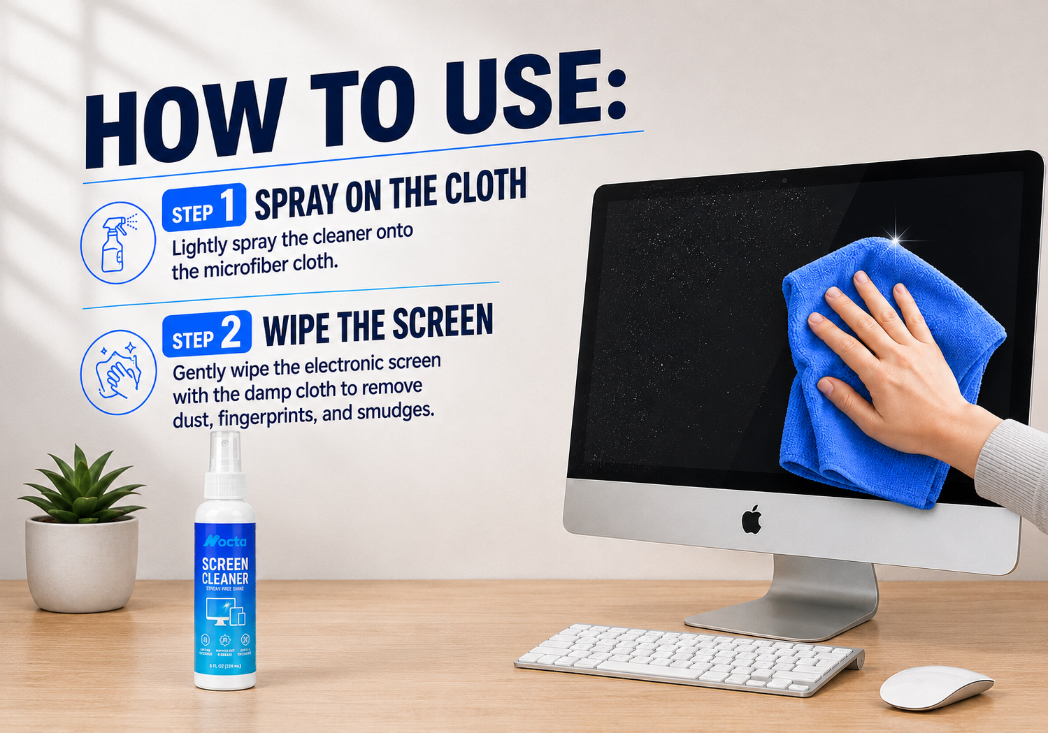 Screen Cleaner Spray + Microfiber Cloth Screen Cleaner Spray + Microfiber Cloth