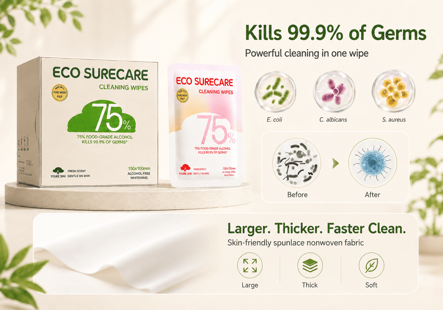 75% Alcohol Dining Wipes