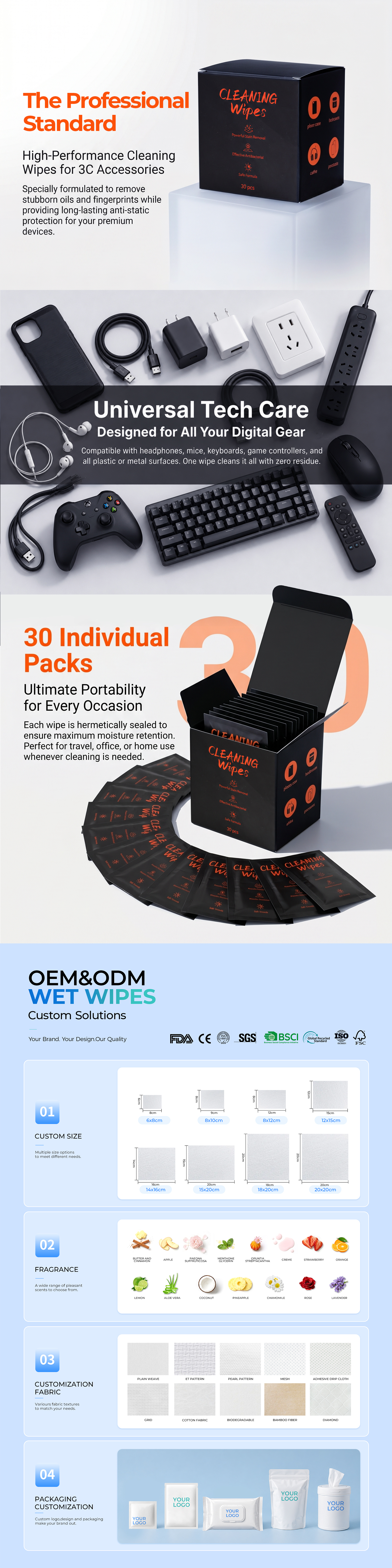 3C Component Cleaning Wipes 3C Component Cleaning Wipes
