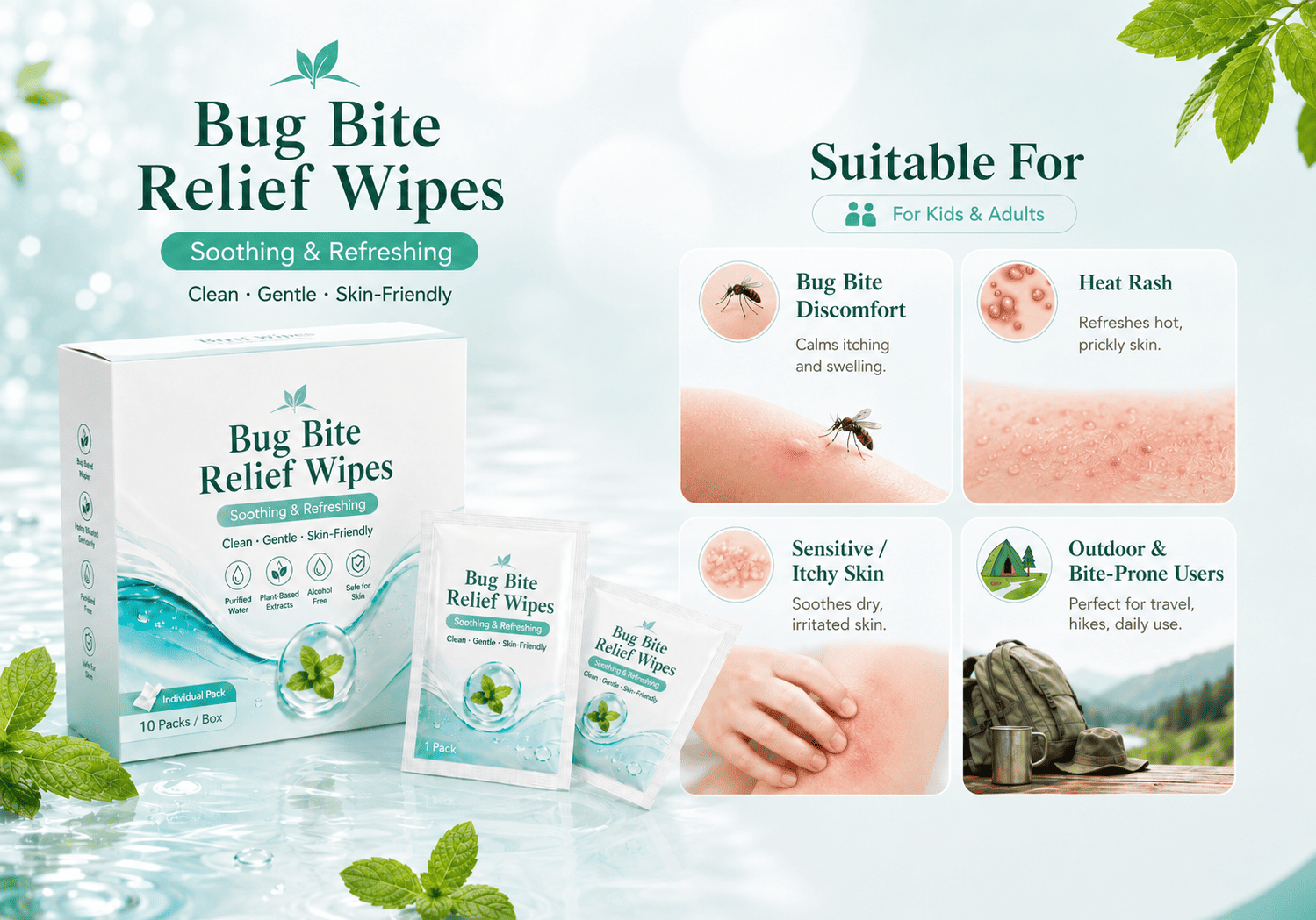 Bug Bite Relief Wipes
