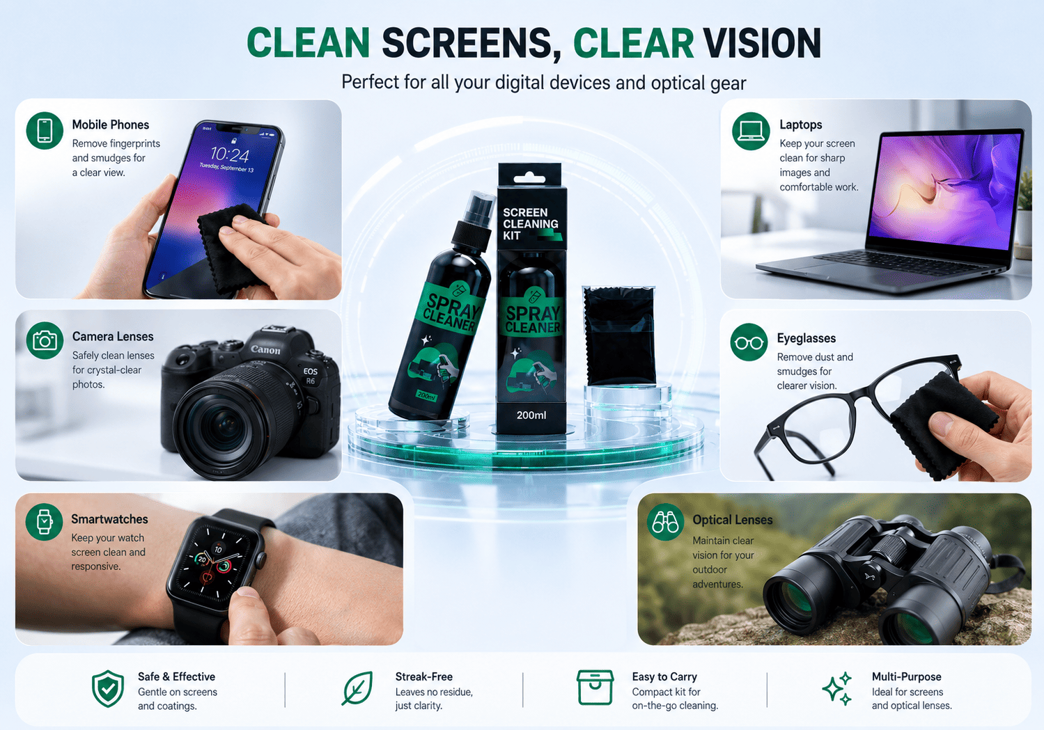 Screen Cleaning Spray Kit
